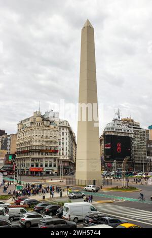 Obélisque de Buenos Aires, Argentine, lundi 13 novembre 2023. Photo : David Rowland / One-Image.com Banque D'Images