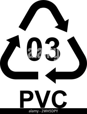 codes de recyclage pour tous les types de matériaux Illustration de Vecteur