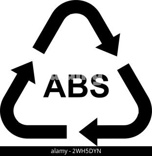 codes de recyclage pour tous les types de matériaux Illustration de Vecteur