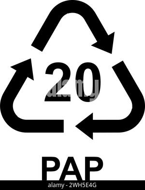 codes de recyclage pour tous les types de matériaux Illustration de Vecteur