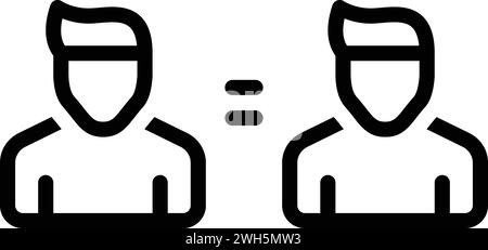 Icône pour identique,commun Illustration de Vecteur