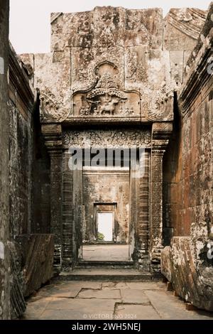 Temple Prasat Preah Vihear dans le nord du Cambodge Banque D'Images