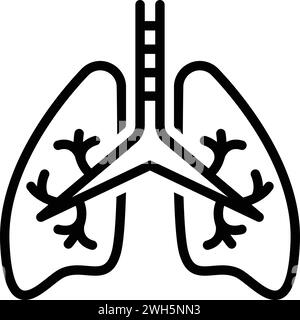 Icône pour respiratoire, inhalation Illustration de Vecteur