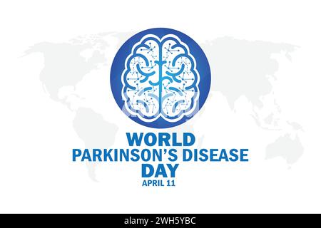 Journée mondiale de la maladie de Parkinson. Illustration vectorielle. 11 avril. Convient pour carte de vœux, affiche et bannière. Illustration de Vecteur