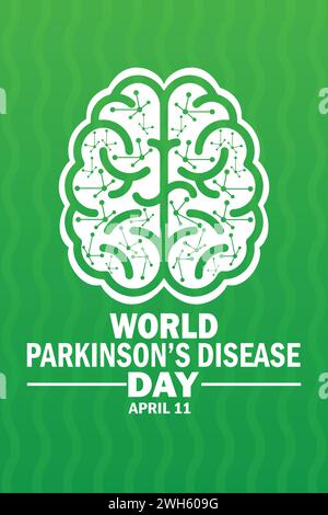 Journée mondiale de la maladie de Parkinson illustration vectorielle. 11 avril. Convient pour carte de vœux, affiche et papier peint mobile. Illustration de Vecteur
