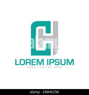 Logo CH Letter Design. Design de logo CH unique et professionnel. Illustration de Vecteur