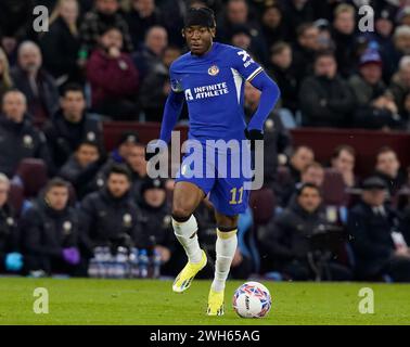 Birmingham, Royaume-Uni. 7 février 2024. Noni Madueke de Chelsea lors du match de FA Cup à Villa Park, Birmingham. Le crédit photo devrait se lire : Andrew Yates/Sportimage crédit : Sportimage Ltd/Alamy Live News Banque D'Images