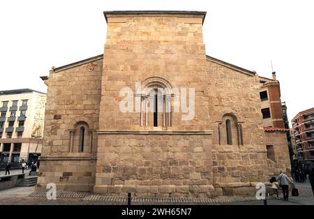 Ville de Zamora, église Santiago del Burgo (roman 12-13ème siècles). Abside. Castilla y Leon, Espagne. Banque D'Images