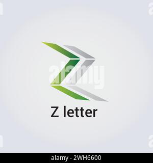 Z lettre icône conception unique logo isolé conception marque identité d'entreprise diverses couleurs modifiables modèle vectoriel monogramme emblème illustration marque Illustration de Vecteur