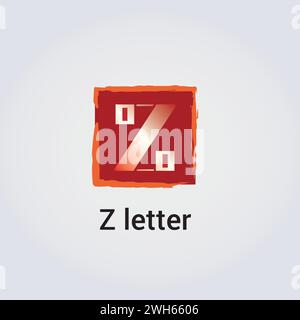 Z lettre icône conception unique logo isolé conception marque identité d'entreprise diverses couleurs modifiables modèle vectoriel monogramme emblème illustration marque Illustration de Vecteur