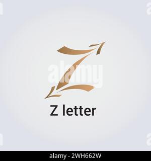 Z lettre icône conception unique logo isolé conception marque identité d'entreprise diverses couleurs modifiables modèle vectoriel monogramme emblème illustration marque Illustration de Vecteur