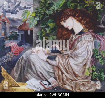 Dante Gabriel Rossetti (1828-1882), Britannique, confrérie préraphaélite - la Pia de' Tolomei [1868-80] - 00001 Banque D'Images