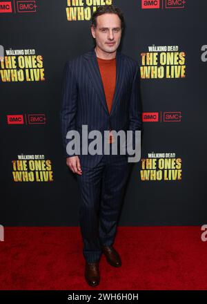 HOLLYWOOD, LOS ANGELES, CALIFORNIE, États-Unis - FÉVRIER 07 : Andrew Lincoln arrive à la première de Los Angeles de 'The Walking Dead: la saison 1 de The Ones Who Live s'est tenue au Linwood Dunn Theater au Pickford Center for Motion Picture Study le 7 février 2024 à Hollywood, Los Angeles, Californie, États-Unis. (Photo de Xavier Collin/image Press Agency) Banque D'Images