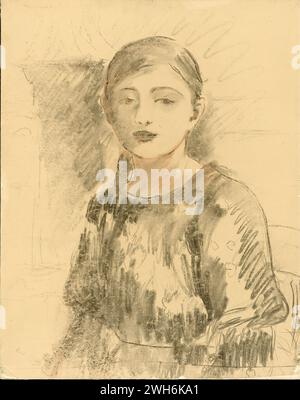 Berthe Morisot (1841-1895), Français, Impressionnisme - Portrait de Julie Manet - 'Portrait de Julie Manet' Banque D'Images