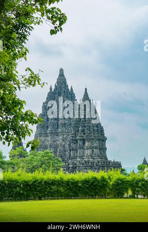 Temple de Prambanan près de Yogyakarta dans le centre de Java, Indonésie Banque D'Images