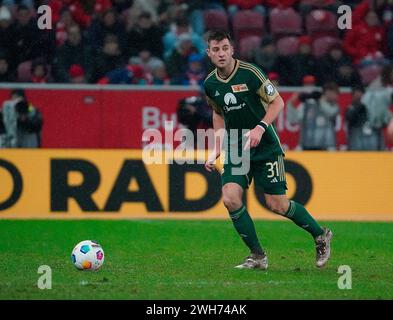 Mainz, Deutschland. 07 février 2024. 07.02.2024, MEWA Arena, Mayence, GER, 1.FBL, 1.FSV FSV FSV Mainz 05 vs 1.Union Berlin, la réglementation DFL interdit toute utilisation de photographies comme séquences d'images et/ou quasi-vidéo. Dans l'image Robin Knoche (Union Berlin) crédit : dpa/Alamy Live News Banque D'Images