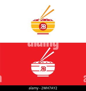 Logo AB Food. AB rastaurent logo.ab vector logo Illustration de Vecteur