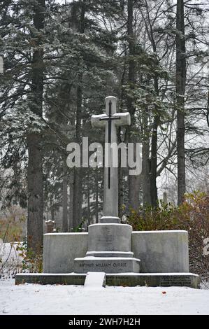 La tombe de sir Arthur Currie, commandant militaire canadien pendant la première Guerre mondiale, au cimetière Mont-Royal de Montréal. Banque D'Images