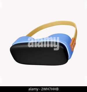lunettes virtuelles métaverse 3d. Concept Internet des objets avec connexion sans fil. icône isolé sur fond blanc. illustration de rendu 3d. Banque D'Images