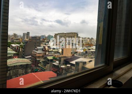 Maisons résidentielles et paysage urbain à Taipei, Taiwan Banque D'Images