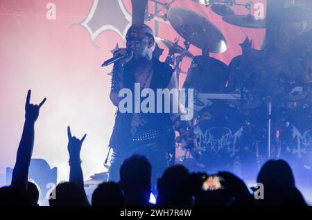 Attila Csihar de Mayhem jouant au Fuzz Live Music Club, Athènes / Grèce, mai 2022 Banque D'Images