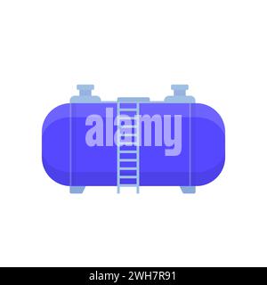 réservoir de gaz, cylindre industriel isolé sur blanc Illustration de Vecteur
