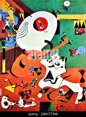 Dutch Interior I, 1928 artiste Miro, Joan (1893-1983) Espagnol. Illustration de Vecteur