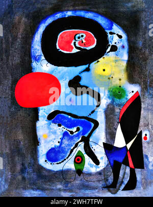 Le Soleil Rouge, 1948 Miro, Joan Illustration de Vecteur