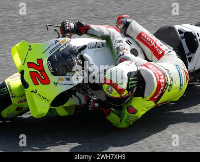 Kuala Lumpur, Malaisie. 08th Feb, 2024. Le pilote italien Marco Bezzecchi du Pertamina Enduro VR46 MotoGP Team vu en action lors des essais officiels MotoGP de Sepang sur le circuit international de Sepang. (Photo de Wong Fok Loy/SOPA images/SIPA USA) crédit : SIPA USA/Alamy Live News Banque D'Images