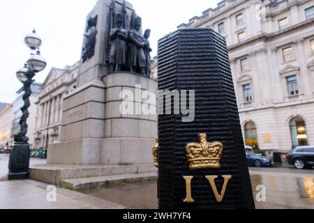 Londres, Royaume-Uni. 8 février 2024. Une interdiction d'escalader les monuments commémoratifs de guerre sera introduite dans le cadre du projet de loi sur la justice pénale. Credit : Matthew Chattle/Alamy Live News Banque D'Images