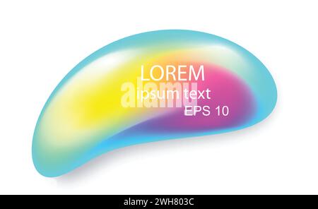 Bannière de dégradé lumineux .goutte colorée, vector.Design modèle. Illustration de Vecteur