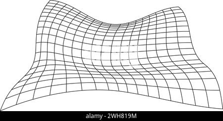 Grille vectorielle déformée. Illustration vectorielle Illustration de Vecteur