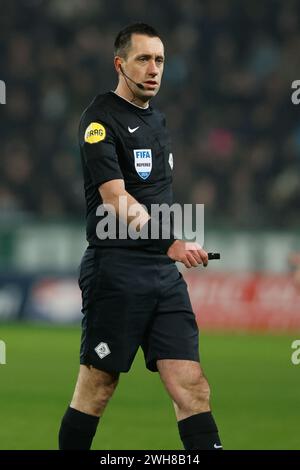 Groningen, pays-Bas. 08th Feb, 2024. GRONINGEN, stade Euroborg, 08-02-2024, saison 2023/2024, Dutch Football TOTO KNVB beker. Arbitre Dennis Higler pendant le match Groningen - Fortuna Sittard (CUP) crédit : Pro Shots/Alamy Live News Banque D'Images