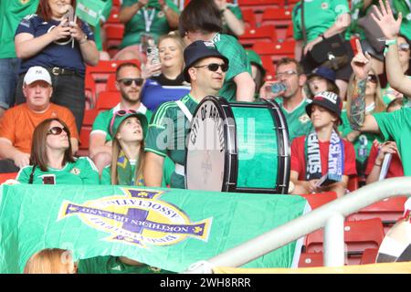 City of Armagh Drum NISC England v Northern Ireland UEFA Womens Euro 15 juillet 2022 St Marys Stadium Southampton Banque D'Images