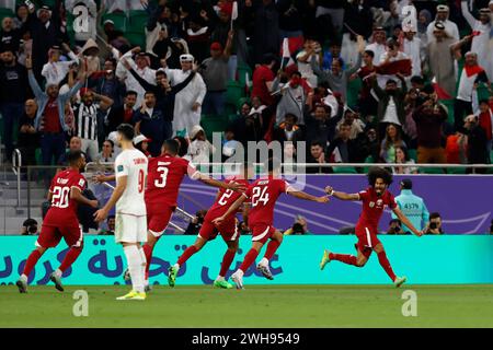 7 FÉVRIER 2024 - Football/Football : match de demi-finale de la Coupe d'Asie de l'AFC Qatar 2023 entre Iran 2-3 Qatar au stade Al Thumama à Doha, Qatar. Crédit : AFLO/Alamy Live News Banque D'Images