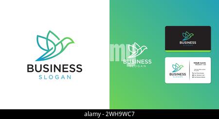 Design simple de logo d'oiseau d'art monoligne Illustration de Vecteur