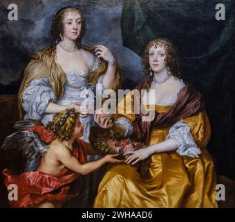 Anthony van Dyck, Lady Elizabeth Thimbelby et Dorothy, Viscountess Andover, huile sur toile, National Gallery, Londres, Angleterre, Grande-Bretagne Banque D'Images