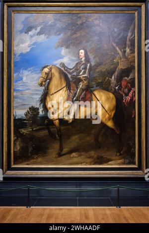 Anthony van Dyck, portrait équestre de Charles I, huile sur toile, National Gallery, Londres, Angleterre, Grande-Bretagne Banque D'Images