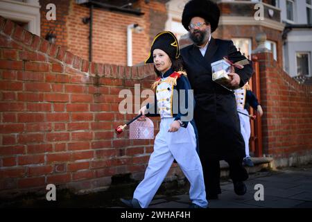 Pourim à Stamford Hill, Londres, 2022. ©Justin Griffiths-Williams 00442085339882 00447850053473 Banque D'Images