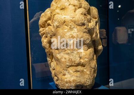 Jupiter, marbre, IIe siècle après J.C. C., El Arrabal, Musée de la romanisation, Calahorra, la Rioja, Espagne, Europe Banque D'Images
