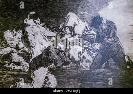 Les désastres de la guerre, non. 25 : aussi ceux-ci, non. 26 : vous ne pouvez pas regarder, 1810 -1814, Francisco de Goya, première impression de 1863, réalisée par la Royal Academy of Banque D'Images