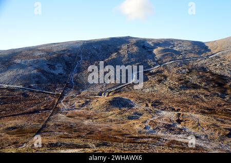 Le col de Gatescath (piste) depuis le Branstree de Wainwright à Mardale, Haweswater, Lake District National Park, Cumbria, Angleterre, Royaume-Uni Banque D'Images