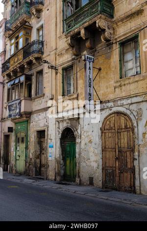 Une entreprise de tailleur fermée, Senglea, les trois villes, la Valette, Malte Banque D'Images