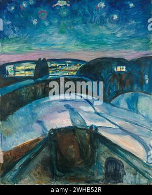Edvard Munch (1863-1944) - norvégien - Expressionnisme - nuit étoilée, 1922-2/1 Banque D'Images