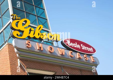 gibson signe d'usine de guitare memphis tennessee Banque D'Images