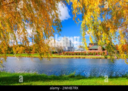 Belle Isle, Detroit, Michigan, États-Unis avec feuillage d'automne. Banque D'Images