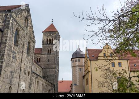 Collégiale de l'église Servatii et cathédrale de Quedlinburg Banque D'Images