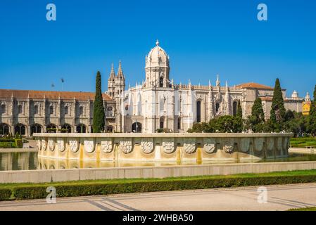 Monastère Jeronimos ou monastère Hiéronymites situé à Lisbonne, Portugal Banque D'Images