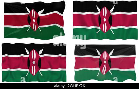 Drapeau du Kenya Banque D'Images