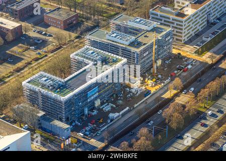 Luftbild, Stadtkrone-Ost, Baustelle mit Neubau, Schüren, Dortmund, Ruhrgebiet, Nordrhein-Westfalen, Deutschland ACHTUNGxMINDESTHONORARx60xEURO *** vue aérienne, Stadtkrone Ost, chantier avec nouveau bâtiment, Schüren, Dortmund, région de la Ruhr, Rhénanie du Nord-Westphalie, Allemagne ACHTUNGxMINDESTHONORARx60xEURO Banque D'Images